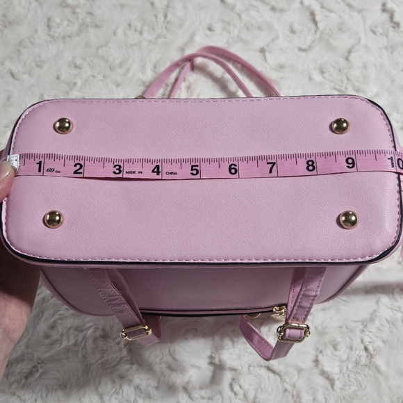 Faux Leather Backpack With Adjustable Criss Cross Straps - Picture 9 of 13